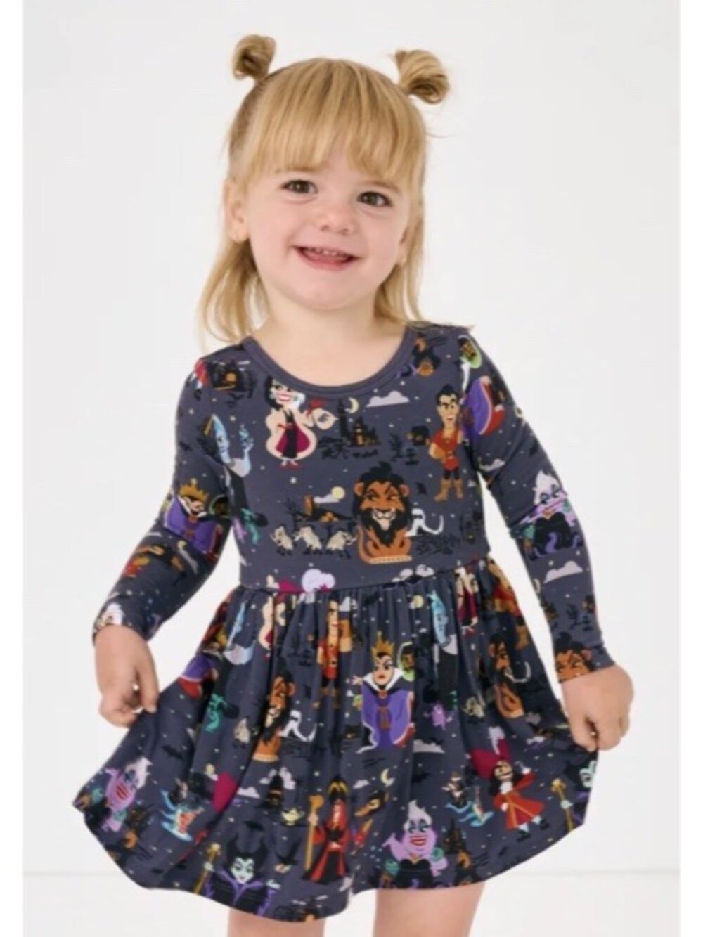 NEW Little Sleepies 12-18m Disney Villains skater dress W/ Bodysuit  Bamboo